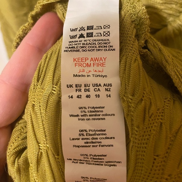 PLT Bodycon Cut-out Dress - Size Large - Olive Green - Picture 4 of 5